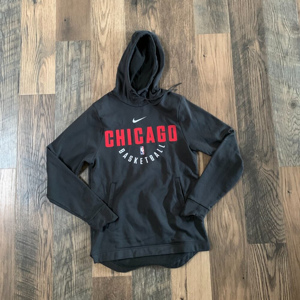 Nike Dri-Fit NBA Chicago Basketball Black Men's size Small Hoodie